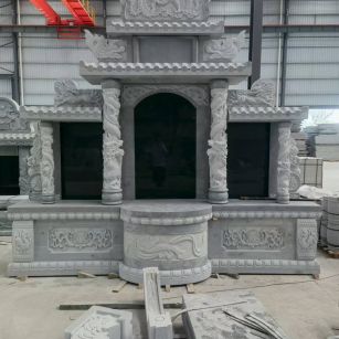 崇左 芝麻灰高档墓碑，土墓，可定制