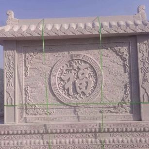 崇左 芝麻白花岗岩屏风，照壁，影壁