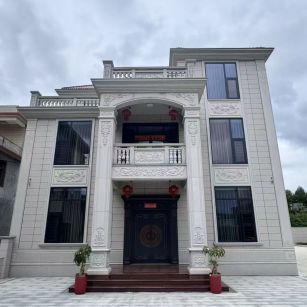 崇左 芝麻白石材别墅干挂案例展示