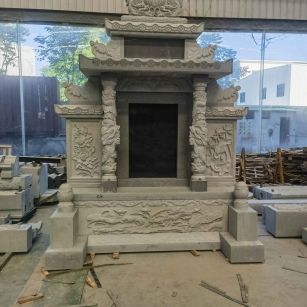 崇左 芝麻灰高档墓碑、土墓，一套也支持定做