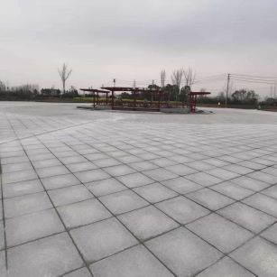 崇左 芝麻白火烧面-公园广场地铺效果