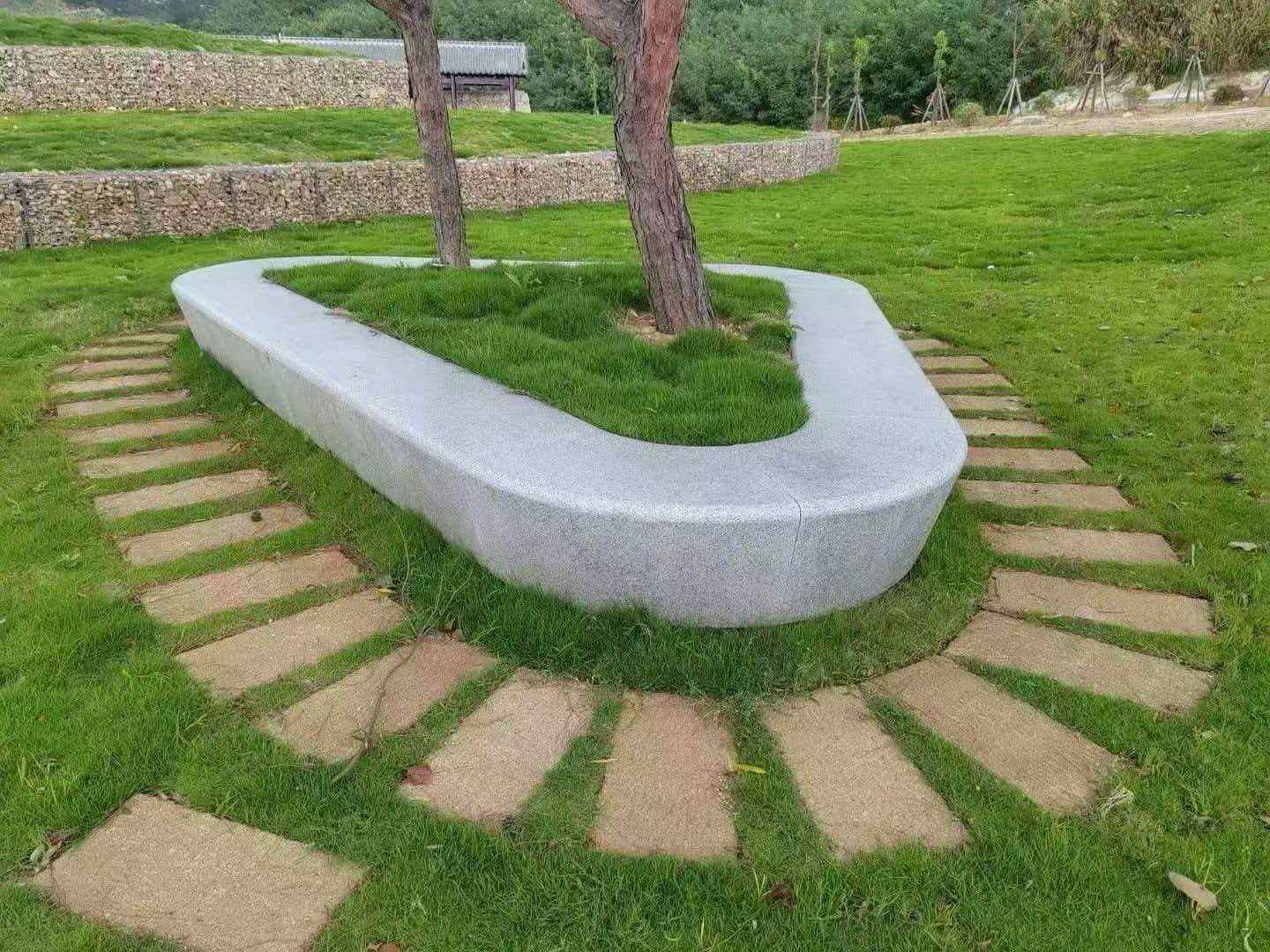 崇左 芝麻白光面整石坐凳